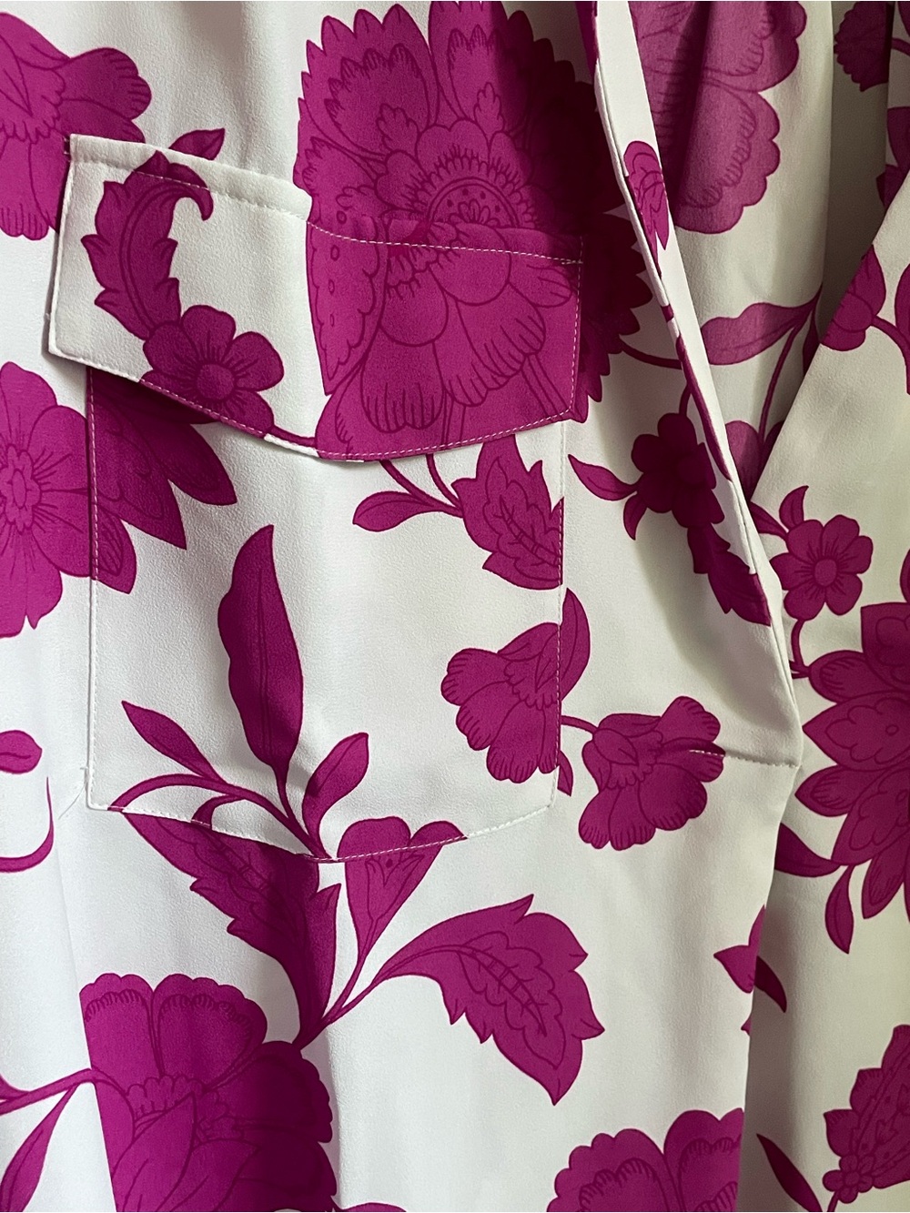 NWOT Ann Taylor floral popover shirt w/ bold floral print sz XL - Picture 3 of 13